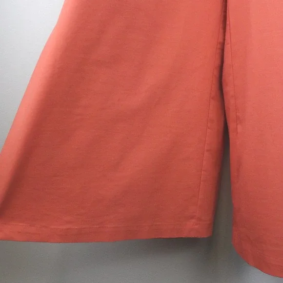 Anthropologie Exquise The Tobie Pleated Jumpsuit Bright Poppy Peach Small Petite - Picture 9 of 10